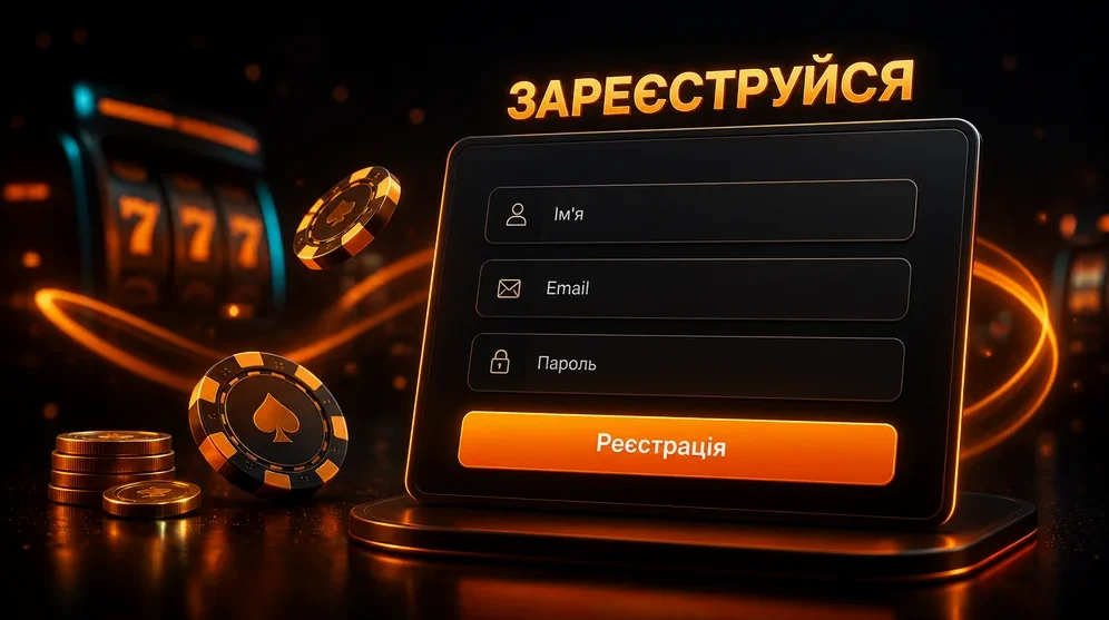 Форма реєстрації з полями email і паролем
