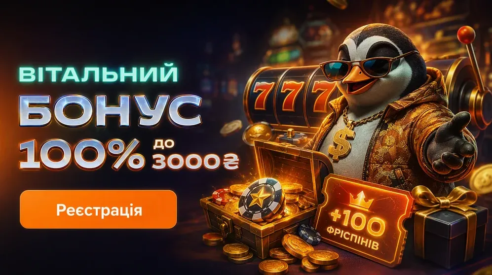 Іконки переваг платформи навколо логотипа пінгвіна